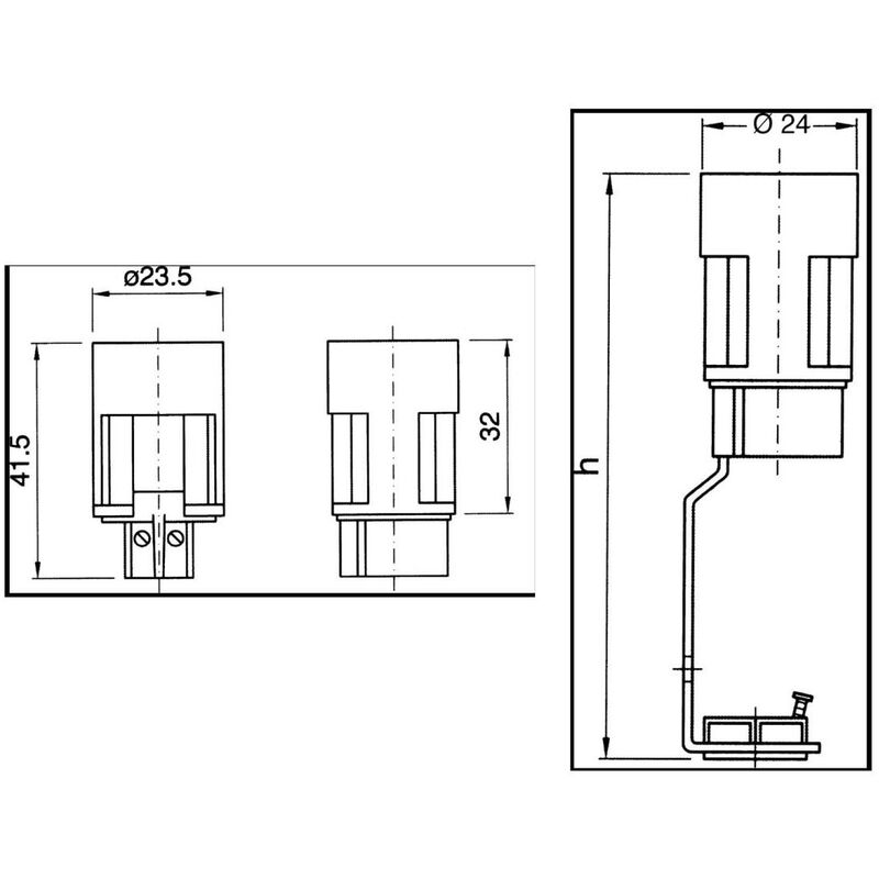 PORTALAMPADE E14 A CANDELA H85 AVORIO