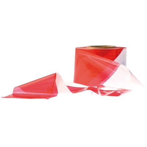 Nastro Di Avvertimento Rosso E Bianco 4.8cm X 25m - Per Decorazioni Halloween, Segnalazione, Facile Da Usare