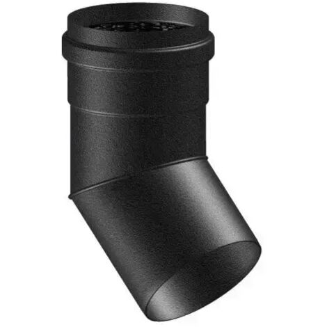 Gomito 45° tubo in acciaio nero opaco fumi linea Pellet curva diam 80 mm