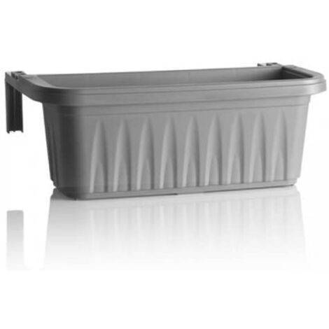Fioriera da balcone"Rondine"aggangi regolabili Bama50cm bianco grigio terracotta Grigio