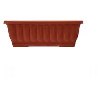 Vaso fioriera balconetta raccoglitore 40x18x16 plastica terracotta fiori piante