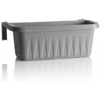 Fioriera da balcone"Rondine"aggangi regolabili Bama50cm bianco grigio terracotta Grigio