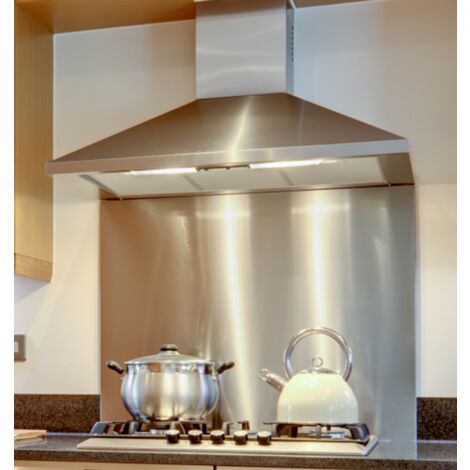 Fond de hotte inox 90x70cm