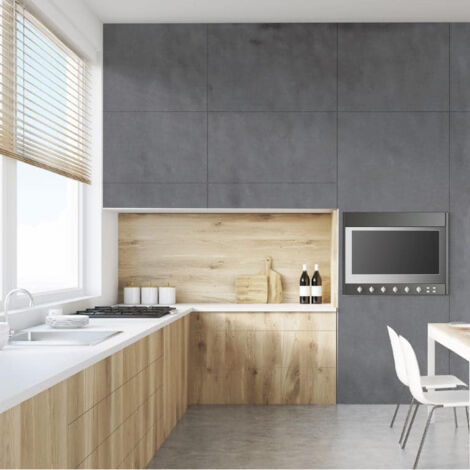 Nordlinger – Revêtement adhésif béton ciré 45 x 200 cm – Pose rapide – Adhésif durable – Décoration murs et meubles – Toile de verre