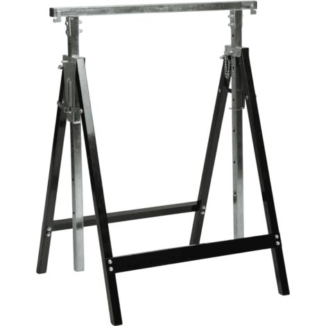 Nordlinger – Tréteau pro réglable en acier – Charge maximale 300 kg – Hauteur 80 à 120 cm – Support stable pour matériaux de construction