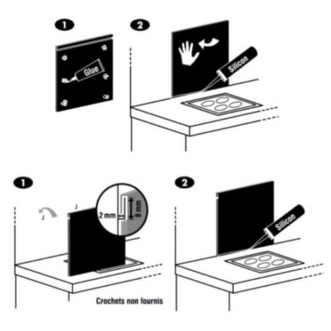 Nordlinger – Crédence basse fond de hotte inox 120 x 15 cm – Résistance à la chaleur jusqu'à 70 °C – Facile à nettoyer et à installer