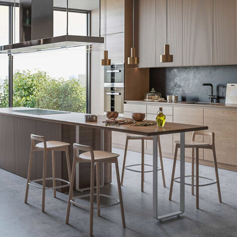 Nordlinger – Jambage de plan de travail gris anthracite ou blanc – Pour tables hautes intérieures et extérieures – Effet épuré et dégagé
