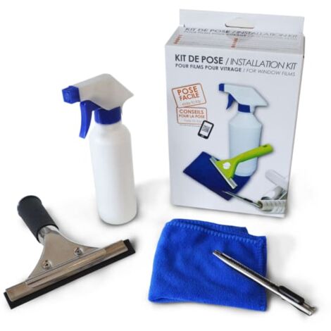 EASY PROTEC Kit de pose pour film vitrage - Compatible avec tous les films EASY PROTEC