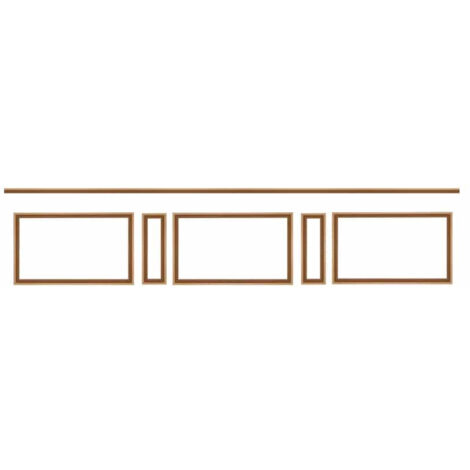 Nordlinger – Kit moulure de soubassement 4m – Moulures en bois prédécoupées – Installation rapide – Pour murs de 370 à 400 cm – Soubassement 60 cm