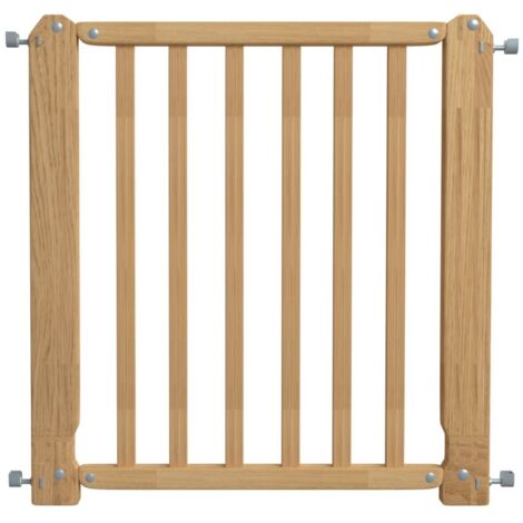 Nordlinger – Barrière de sécurité amovible à pression en bois marron – Hauteur 73 cm – Largeur adaptable 70 à 76 cm – Sécurise les espaces intérieurs