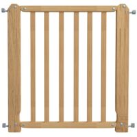 Nordlinger – Barrière de sécurité amovible à pression en bois marron – Hauteur 73 cm – Largeur adaptable 70 à 76 cm – Sécurise les espaces intérieurs