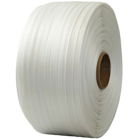 Kit Feuillard Tressé TECPLAST 19mm X 500m + 250 Boucles + Tendeur - Résistance 750kg Charges Lourdes