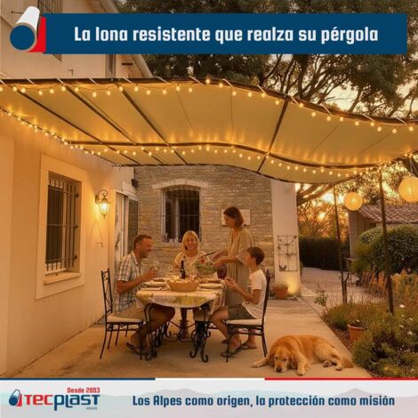 Lona Para Madera 3x6 M - Blanco Crema - Garantía De 5 Años