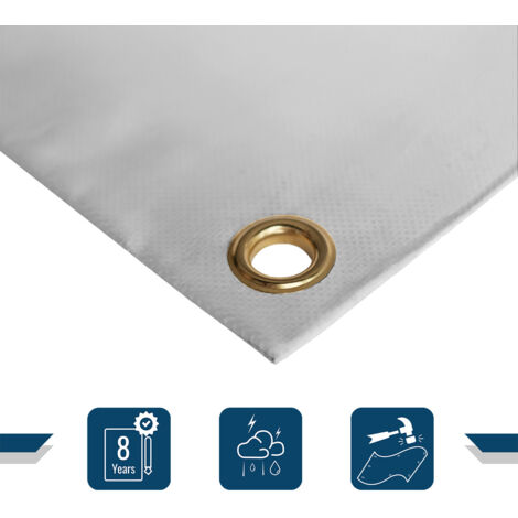 Lona Protección Ojales Lona Impermeable De Polietileno 180 G/m² - Con Ojales, Resistente A UV Y Desgarros - Varios Tamaños Lona Para Muebles Madera Jardín