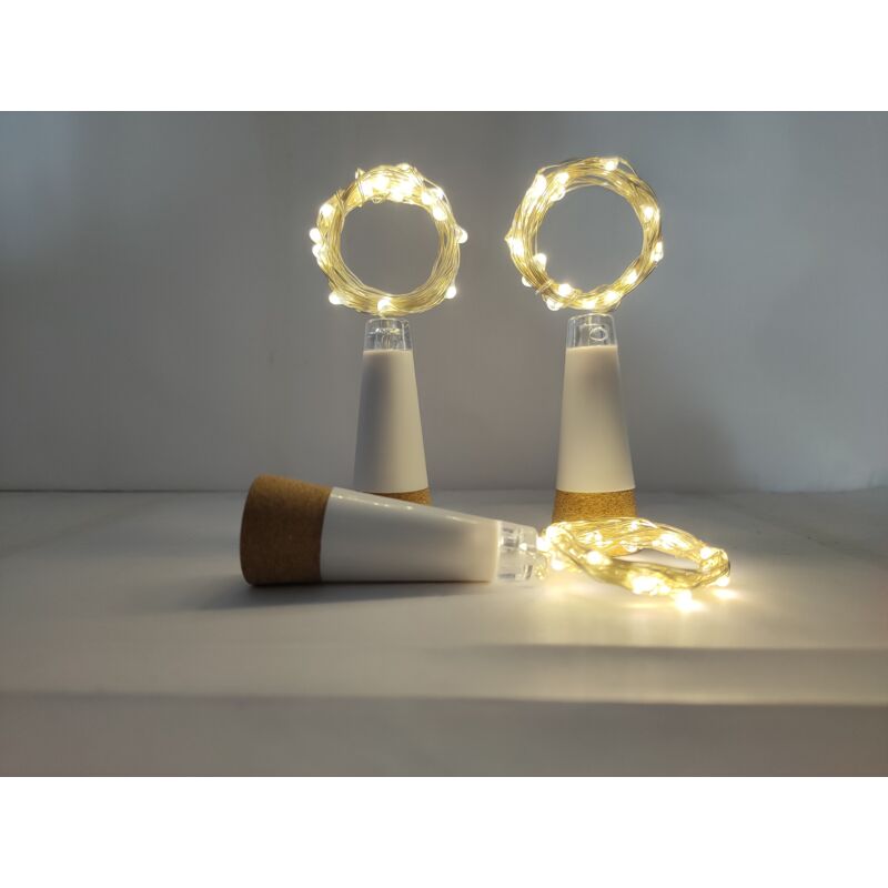 Bouteille de bouteille 20 Leds USB Rechargeable avec Garland LED 2 mètres Blanc Chaud 3000K x 2 pièces - Jandei