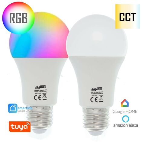 Ampoule LED E27 A60 Connectée 11,5W 1055lm (92W) 180° - Blanc CCT  2700-4500K - RGB