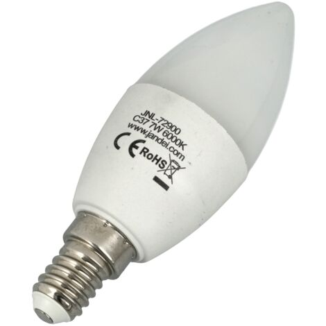 Jandei - 10x Ampoule bougie LED 7W E14 à vis 6000K type C37 Ampoules LED E14 (1/4)