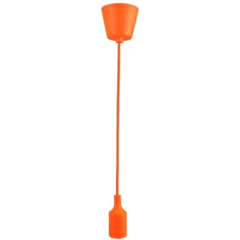 Jandei - Suspension pied, câble et douille orange E27 Lampe en plastique (1/3)