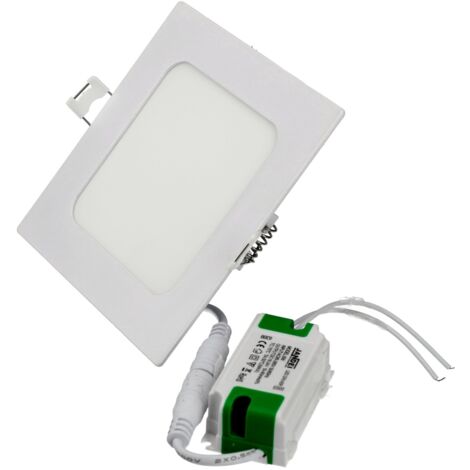 Jandei - Downlight LED 6W 6000K carré encastrable blanc LED Downlight