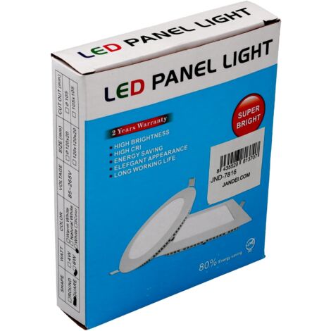 Jandei - Downlight LED 6W 6000K carré encastrable blanc LED Downlight