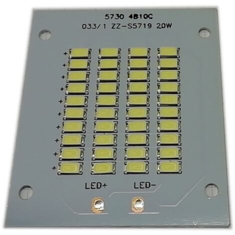 Plaque LED 20W 40 LED SMD5730 6000K – Remplacement pour projecteurs – Dimensions 94x70mm – Pour dissipateur thermique – Jandei