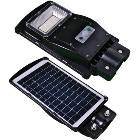Jandei - Lampadaire LED 610 Lumens 30W Solaire Extérieur 60 LED 6500K Lithium-Ion Télécommande Solaire LED Lampadaire