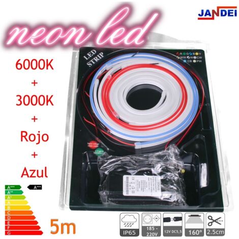 Kit De Connexion Pour Bande LED 220V 14mm - Jusqu'à 750W, IP65, Idéal Pour L'extérieur (fiche + Connecteur Inclus)
