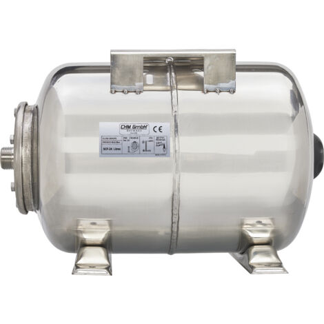 CHM – Réservoir de pression membrane 24 L – Acier inox – Pression max 8 Bar – Kit pressostat inclus – Pour installations d'eau domestiques