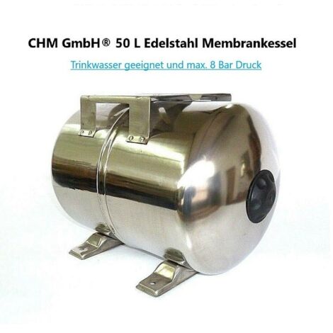 Chaudière à Membrane 100 Litres CHM GmbH - Acier - Pression Max 6 Bar - Pour Système Hydraulique