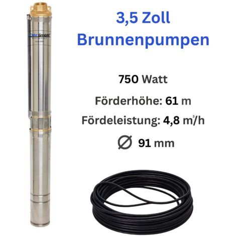 SucceBuy Pompe submersible pour puits profonds 750W 230V 105L/min Acier inoxydable IP68 Etanche SucceBuy Pompe submersible pour puits profonds 750W 230V 105L/min Acier inoxydable IP68 Etanche