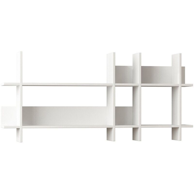 2x étagères Flottantes Modernes Salon Mural Salon Chambre Coucher 60cm Blanc