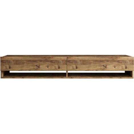 Meuble TV en Pin Atlantique, 180x29,1x31,6 cm, Pour Salon ou Chambre à Coucher