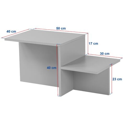 Table Basse en Marbre Freesia, 40x80x40 cm, Pour la Maison