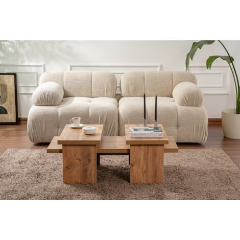 Table Basse en Pin Atlantique, 45x110x41 cm, Pour la Maison