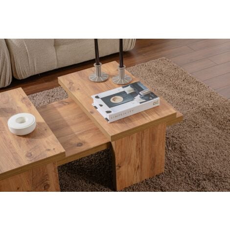 Table Basse en Pin Atlantique, 45x110x41 cm, Pour la Maison