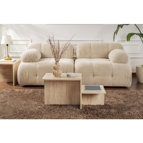 Table Basse en Travertin, 40x80x40 cm, Pour la Maison