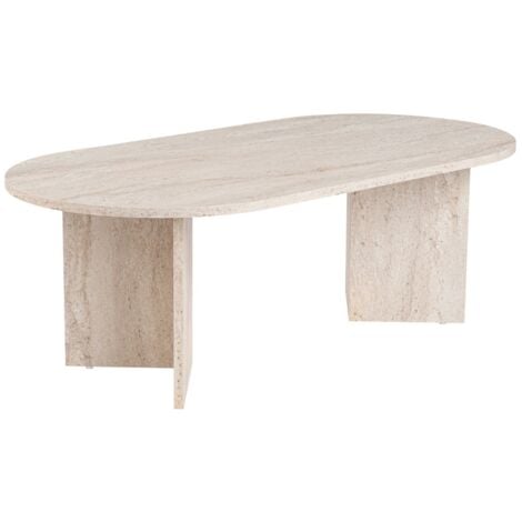 Table Basse - Travertin, Élégance Naturelle, 119x40x60 cm Idéale pour Salon et Salle de Séjour