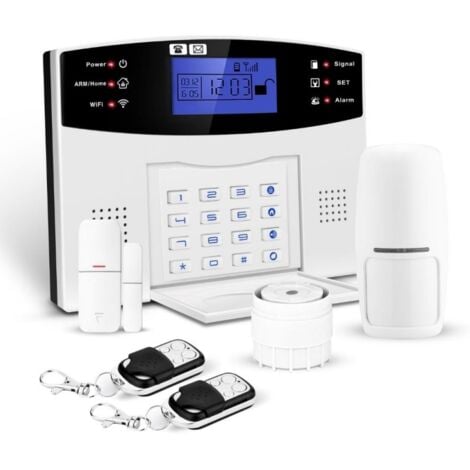 Alarme maison sans fil gsm et 3 caméras wifi kit ip3