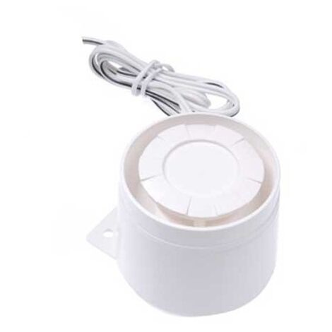 Sirène d'alarme filaire 110 dB – Boîtier en polycarbonate résistant – Pour installation intérieure – Alimentation 7-12V – Jod1