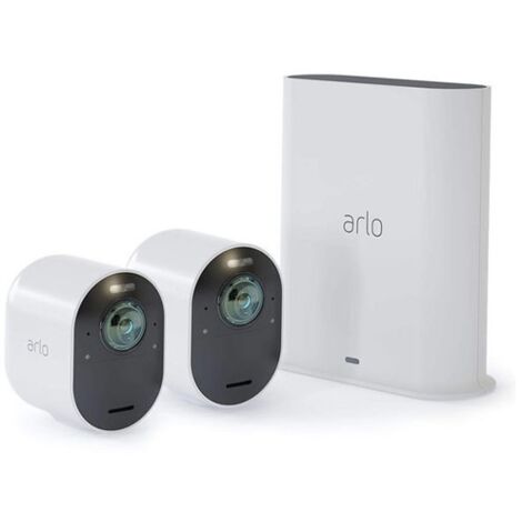 Arlo – Pack de 2 caméras de surveillance 4K UHD – Vision nocturne couleur – Champ de vision 180° – Installation sans fil facile - UHD 4 K (1/5)