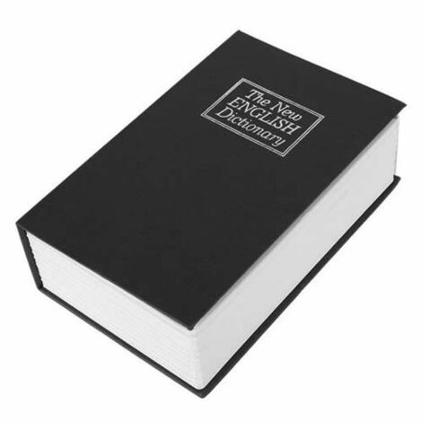 Coffre-fort livre 265 x 200 x 65 mm – Verrouillage à clé – Boîtier métallique – Discret pour rangement sécurisé d'objets personnels – Securitegooddeal - FORT 265 X