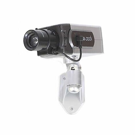 2 Cameras factices motorisées sur pied à led pour vidéosurveillance