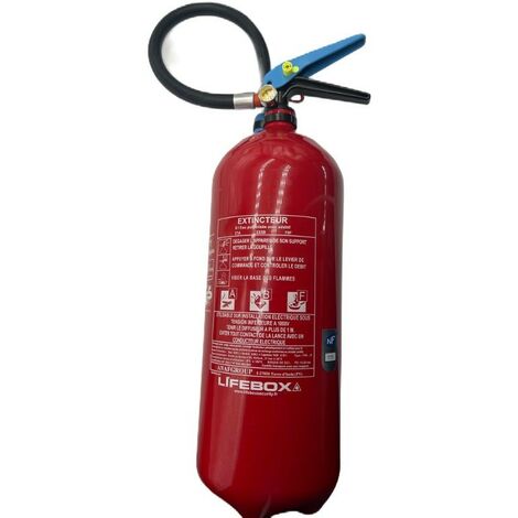 Extincteur à eau pulvérisée 6 L – Classe A,B – Pour espaces confinés – Poids 7,7 kg – Dimensions H 54 x L 16 x P 16 – Lifebox (1/4)