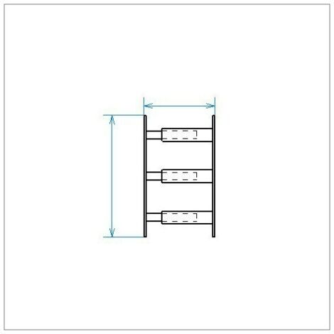 Mottez – Grille télescopique 3 barreaux 30 à 55 cm – Pour fenêtres de 39 à 52 cm – Laqué noir pour protection discrète