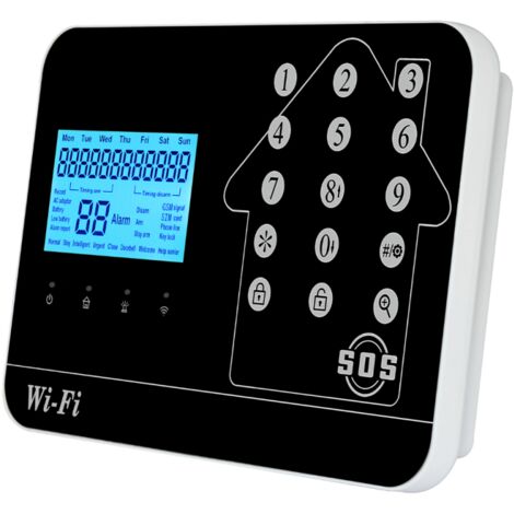 Kit Alarme maison connectée sans fil WIFI Box internet et GSM Futura noire Smart Life et caméra WIFI - Lifebox - KIT10