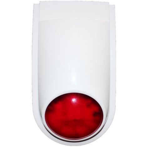 Sirène d'alarme extérieure Wifi avec flash – Alimentation 220V/9V – Puissance sonore 110Db – Autoprotection à l'arrachage – Lifebox