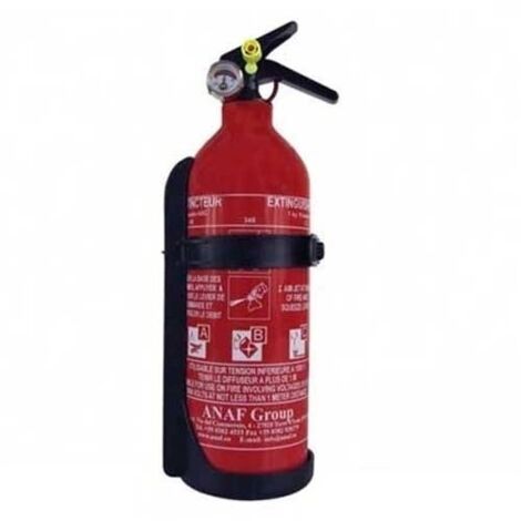 Extincteur à poudre 1 kg NF ABC – Manomètre pour contrôle pression – Pour feux classe A, B, C – Conception étanche en aluminium – Anaf