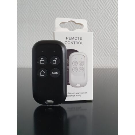 Télécommande alarme sans fil 4 boutons – Fréquence FHSS 433 MHz – Distance de transmission 80 m – Compatible système Lifebox Casa