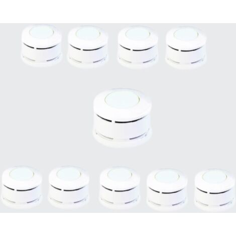 Lot de 10 détecteurs de fumée Origine France Lifebox - Serenity 10 (1/5)
