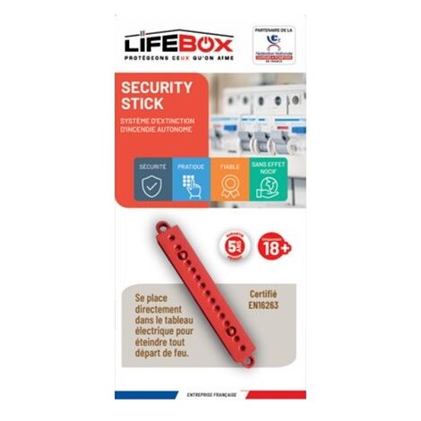 Extincteur automatique pour tableau électrique – Déclenchement à 180°C – Protection des équipements sensibles – Technologie propre et écologique – Lifebox